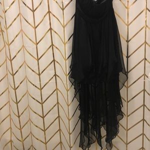 Black chiffon dress